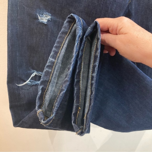 LEVI’S 501 Sz 32 x 32 Selvedge Made in Japan Ripped Knee Button Fly Jeans PCL16B - Picture 4 of 13